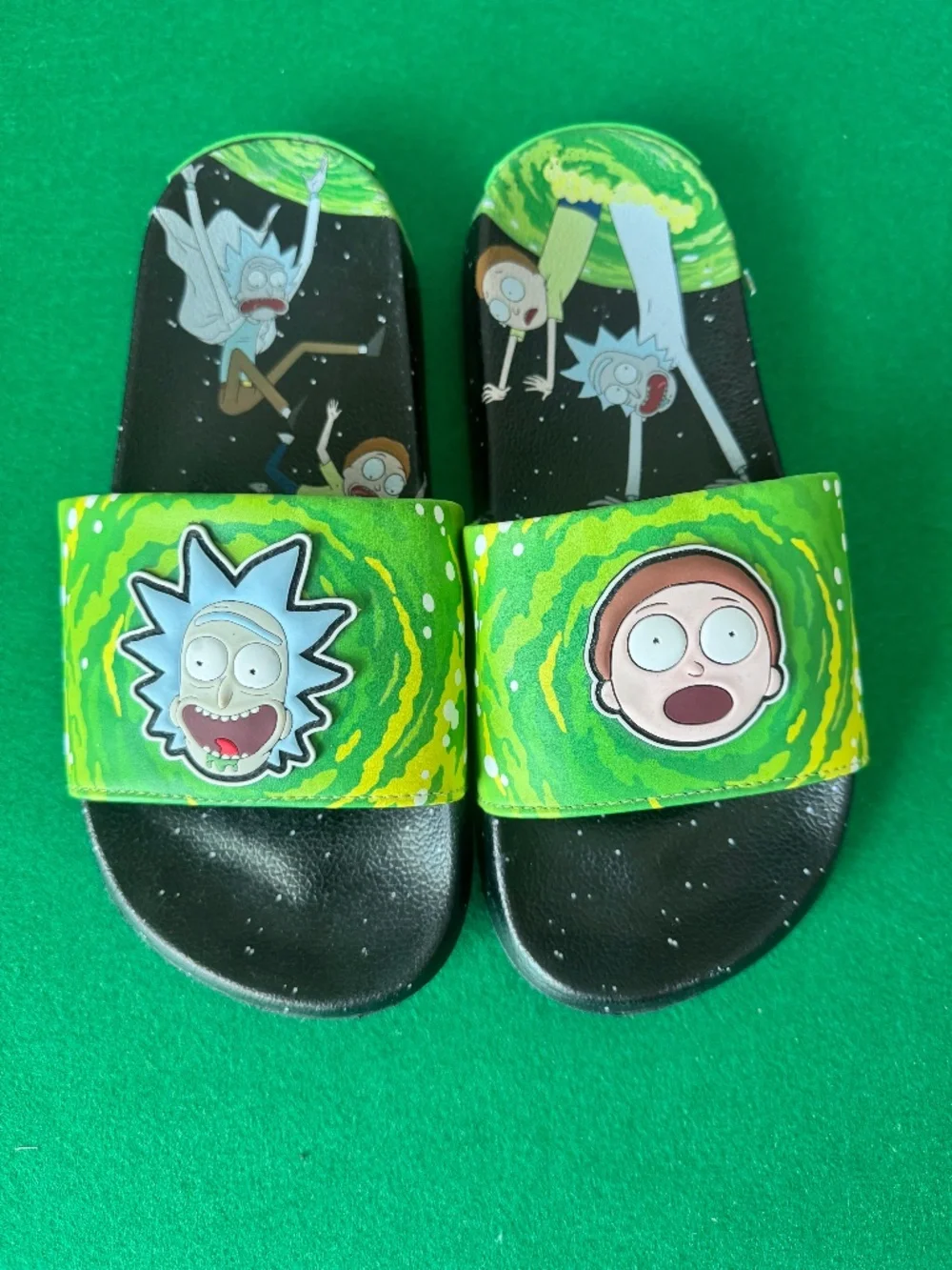 Rick and Morty Slide Sandals Size 7 Boys